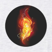 Étiquettes Plume de paon de feu (Design 2)