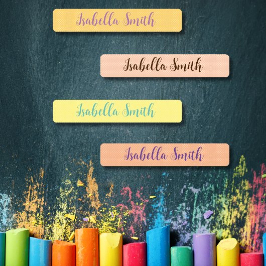 Étiquettes Pois imperméable vêtements de nom pour enfants