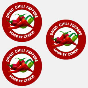 Étiquettes Poivrons de chili séchés