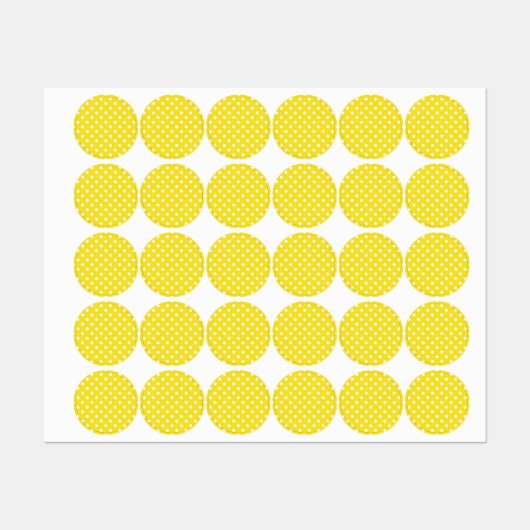 Étiquettes Polka dot (Feuille)