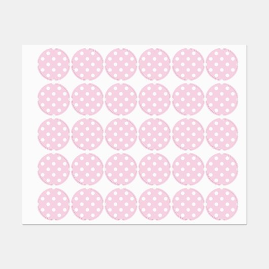Étiquettes Polka dot (Feuille)