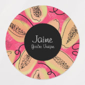 Étiquettes Pop Funk Papayas boîte à déjeuner de nourriture (Design 2)