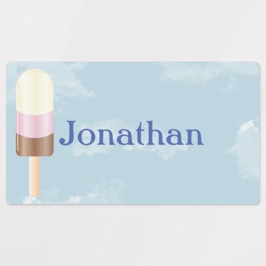 Étiquettes Popsicle Avec Nom (Design 1)