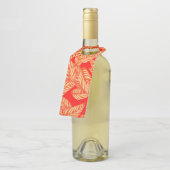 Étiquettes porte-bouteilles à feuilles rouges (Incliné)