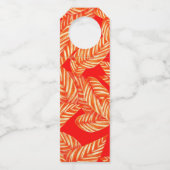 Étiquettes porte-bouteilles à feuilles rouges (Dos)