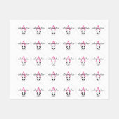 Étiquettes Porte-panda coutume Monogramme (Feuille)