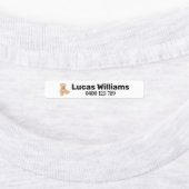 Étiquettes porter nom personnalisé & numéro de téléphone fer (Apposé)