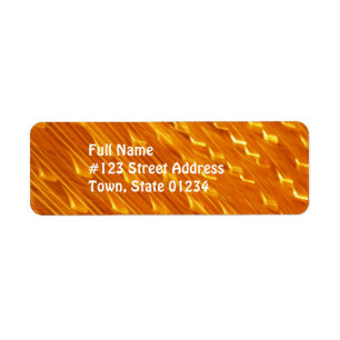 Étiquettes postales oranges de lave