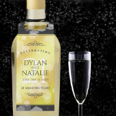 Étiquettes Pour Bouteilles 21ème anniversaire de Mariage en laiton