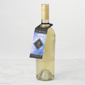 Étiquettes Pour Bouteilles 45e anniversaire de mariage de saphir élégant (Incliné)