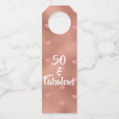 Étiquettes Pour Bouteilles 50 et Fabuleux anniversaire (Devant)