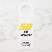 Étiquettes Pour Bouteilles 50 Quel drôle d'Inspiration 50e anniversaire (Dos)