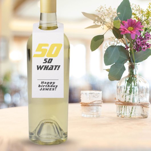 Étiquettes Pour Bouteilles 50 Quel drôle d'Inspiration 50e anniversaire