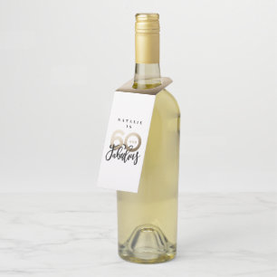 Étiquettes Pour Bouteilles 60 ans et fabuleux merci cadeau de naissance moder
