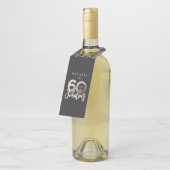 Étiquettes Pour Bouteilles 60 et fabuleux merci pour votre anniversaire moder (Incliné)