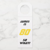 Étiquettes Pour Bouteilles 80 Quel drôle de motivation 80e anniversaire (Devant)