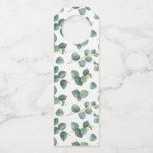 Étiquettes Pour Bouteilles Accueil de mariage de feuillage d'eucalyptus (Dos)