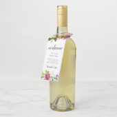 Étiquettes Pour Bouteilles Accueil du Mariage de fleurs dynamiques (Incliné)