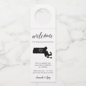 Étiquettes Pour Bouteilles Accueil Mariage du Massachusetts (Devant)