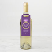 Étiquettes Pour Bouteilles Amethyst 33e anniversaire mariage violet faveur (Sur bouteille)