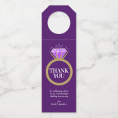 Étiquettes Pour Bouteilles Amethyst 33e anniversaire mariage violet faveur (Devant)