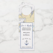 Étiquettes Pour Bouteilles Amour daté Merci avec note personnalisée + Ancre (Dos)