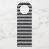 Étiquettes Pour Bouteilles Ancre nautique Mariage Silver Black Stripes (Dos)