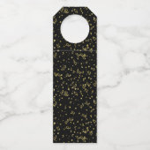 Étiquettes Pour Bouteilles Anniversaire - Noir/Or sur la colline (Dos)