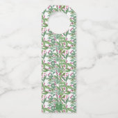 Étiquettes Pour Bouteilles Aquarelle Bourgogne Amaryllis Noël (Dos)