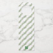 Étiquettes Pour Bouteilles Aquarelle Bow Ribbon Garland Noël (Dos)