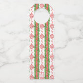 Étiquettes Pour Bouteilles Aquarelle Chinoiserie Wreath Monogramme Noël (Dos)