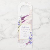 Étiquettes Pour Bouteilles Aquarelle fleur sauvage Mariage Bienvenue Peri ID9 (Devant)