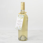 Étiquettes Pour Bouteilles Aquarelle. Floral rustique mariage merci (Incliné)