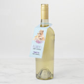 Étiquettes Pour Bouteilles Aquarelle mignonne Mère Lion & Merci Cub (Incliné)