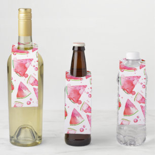 Étiquettes Pour Bouteilles Aquarelle pastèque 1