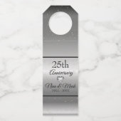 Étiquettes Pour Bouteilles Arrière - plan Argent Avec Étincelles (Devant)