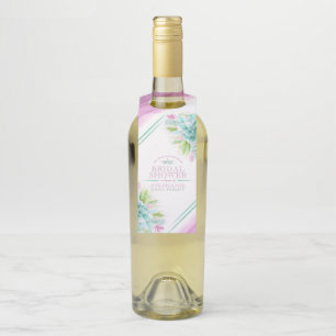Étiquettes Pour Bouteilles Art aquarelle succulente vert rose mariage personn