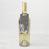 Étiquettes Pour Bouteilles Astronaute et alien (Sur bouteille)