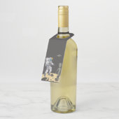 Étiquettes Pour Bouteilles Astronaute et alien (Incliné)