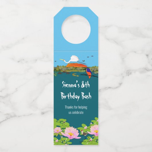 Étiquettes Pour Bouteilles Australie tropicale Kakadu inspiré (Devant)