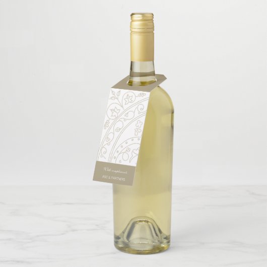 Étiquettes Pour Bouteilles Avec Compliments Élégant Bouteille Cadeau Entrepri (Incliné)