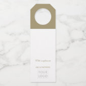 Étiquettes Pour Bouteilles Avec Compliments Élégant Bouteille Cadeau Entrepri (Dos)