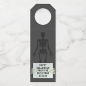 Étiquettes Pour Bouteilles Balise Halloween Party Skeleton Bones Bottle Hange (Devant)