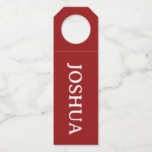 Étiquettes Pour Bouteilles Balise Rustique Nom Rouge Pour Le Stockage De Noël