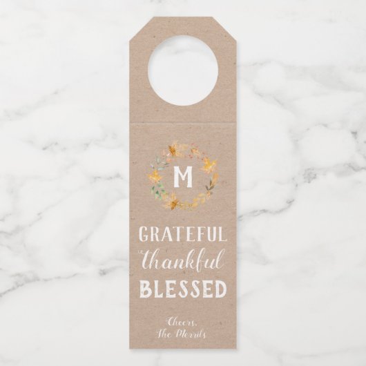Étiquettes Pour Bouteilles Balises Grateful Bottle (Devant)