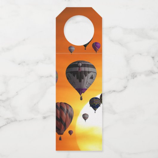 Étiquettes Pour Bouteilles Ballons à Air Chaud en Vol (Dos)