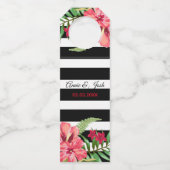 Étiquettes Pour Bouteilles Bandes Et Fleurs (Dos)