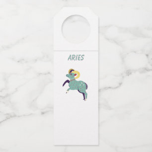 Étiquettes Pour Bouteilles Bélier blanc, zodiaque, impression signe du zodiaq