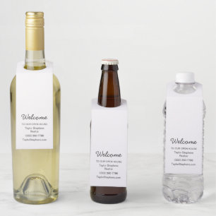 Étiquettes Pour Bouteilles Bienvenue à notre journée portes ouvertes Realtors