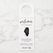 Étiquettes Pour Bouteilles Bienvenue au mariage dans l'Illinois (Devant)